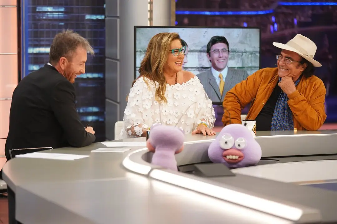 Romina y Al Bano con Pablo Motos. / El Hormiguero