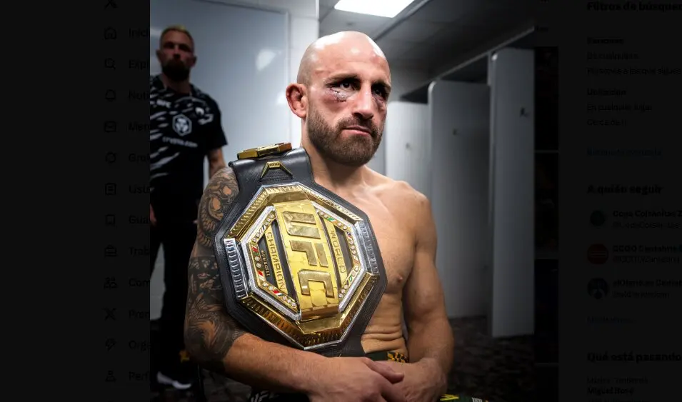 Volkanovski con el t&iacute;tulo de campe&oacute;n. / UFC