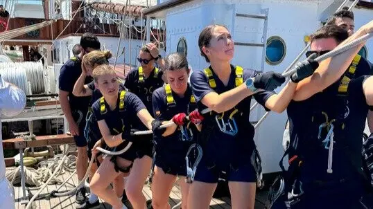 Leonor prosigue su instrucci&oacute;n en el buque Juan Sebasti&aacute;n Elcano. / EP