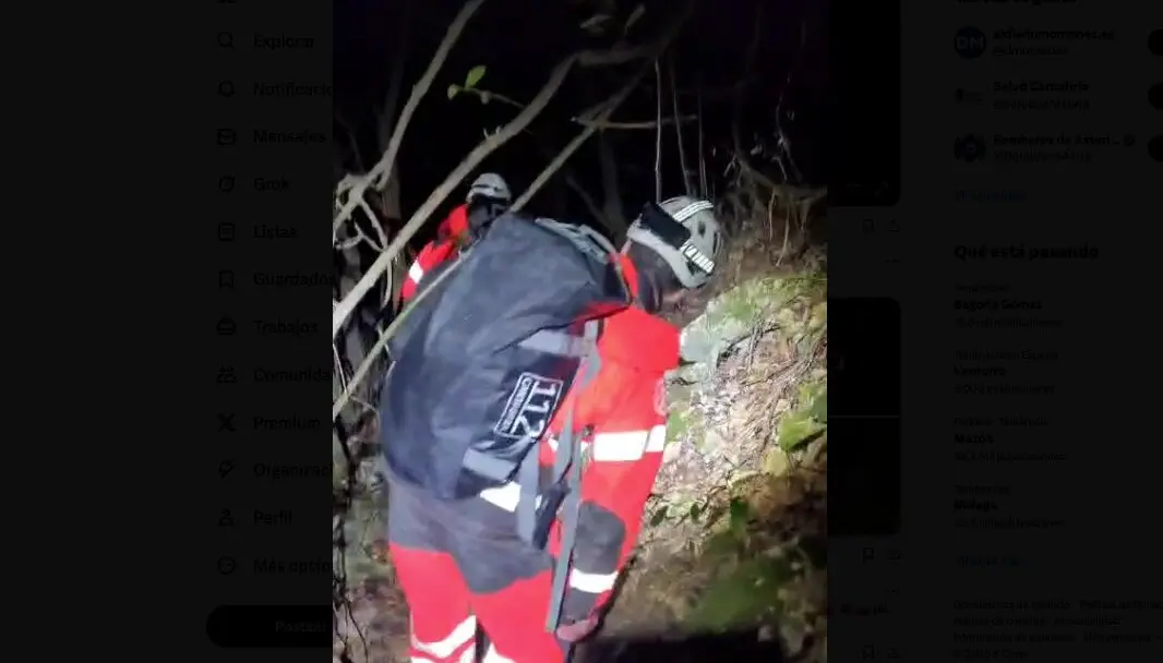 Momento del rescate a los senderistas. / 112 Cantabria