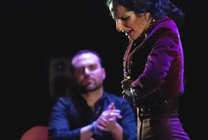 Escena de 'Duo', flamenco, con Mercedes Ruiz y Santiago Lara. / x