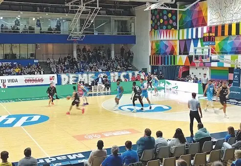 Partido entre Estudiantes y Cantabria en Madrid. / B.P.