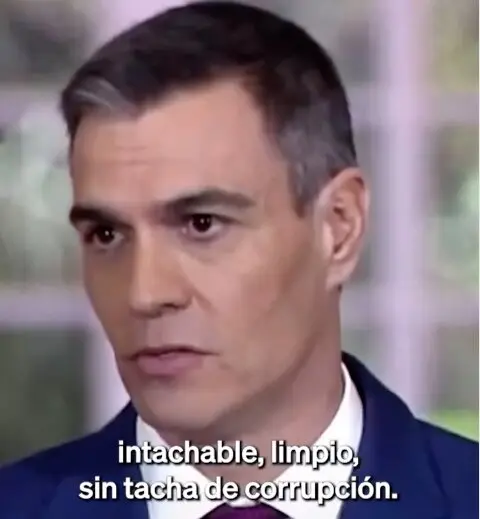 Captura del v&iacute;deo subido por el PP con palabras de S&aacute;nchez. / PP