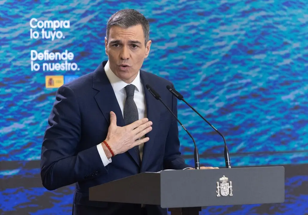 El presidente del Gobierno, Pedro S&aacute;nchez, durante una rueda de prensa. / Eduardo Parra