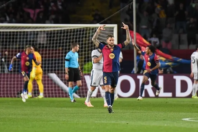 388 / 5.000
30 de abril de 2025, Espa&ntilde;a, Barcelona: &Iacute;&ntilde;igo Mart&iacute;nez del FC Barcelona celebra despu&eacute;s de que Ferran Torres marcara el segundo gol de su equipo durante el partido de f&uacute;tbol de la UEFA Champions League entre el FC Barcelona y el Inter de Mil&aacute;n en el Estadio Ol&iacute;mpico Lluis Companys. Foto: Andrea Amato/Ipa Sport / Ipa-Age/LiveMedia-IPA/ZUMA Press Wire/dpa

Firma: Andrea Amato / Ipa Sport / Ipa-Age / DPA - Solo para uso en Espa&ntilde;a