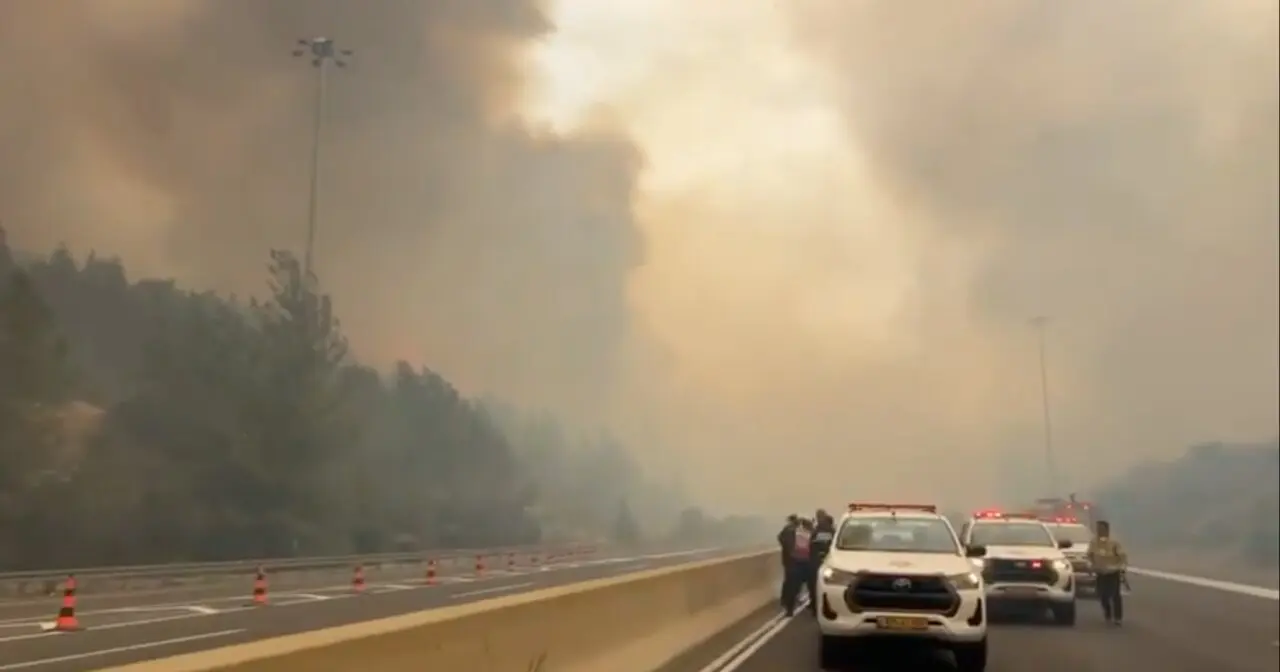 Incendio que ha afectado a Israel. / X