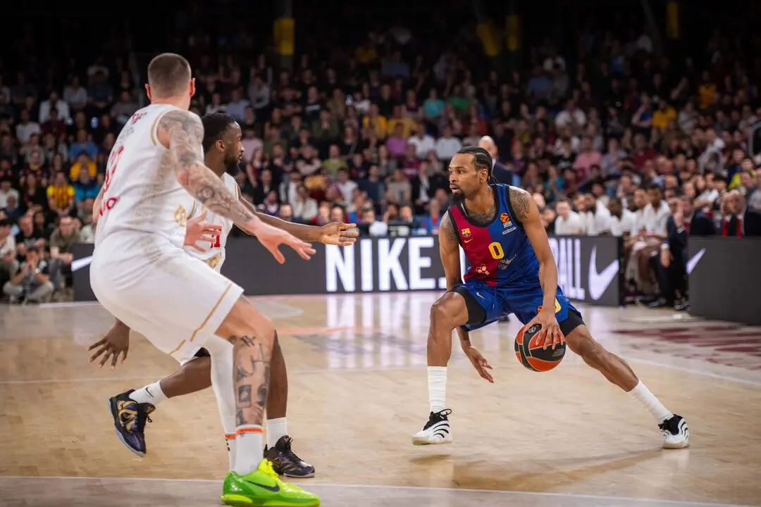 Partid disputado entre Barcelona y M&oacute;naco. / FCBbasket