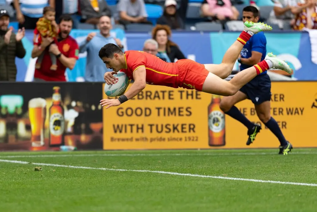 Ensayo de Espa&ntilde;a ante Nueva Zelanda, los leones pasan a la lucha por las medallas. / ferugby