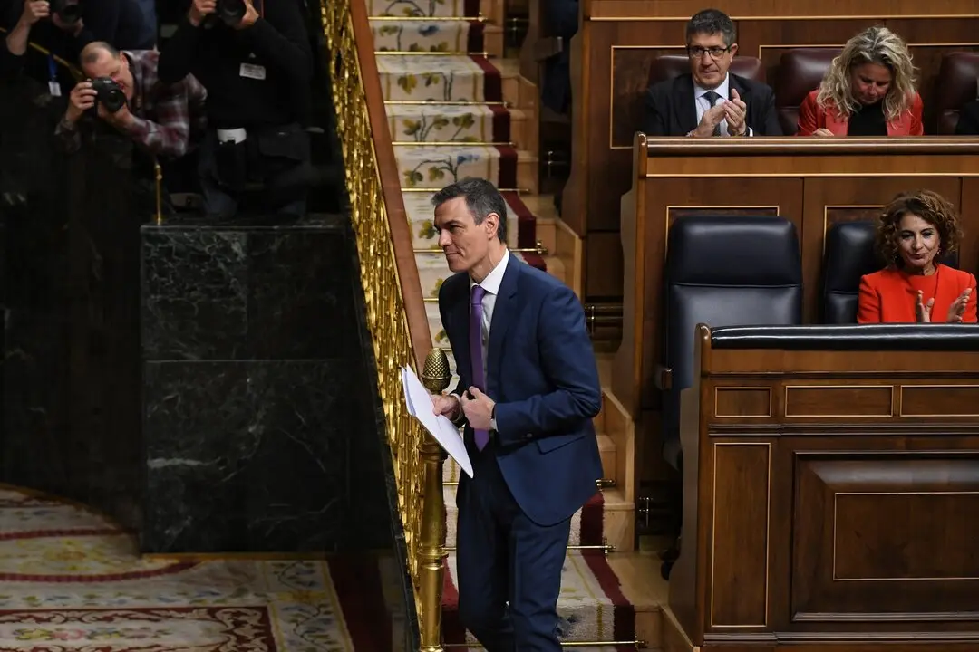 El presidente del Gobierno, Pedro S&aacute;nchez, durante una sesi&oacute;n plenaria, en el Congreso de los Diputados. / Fernando S&aacute;nchez