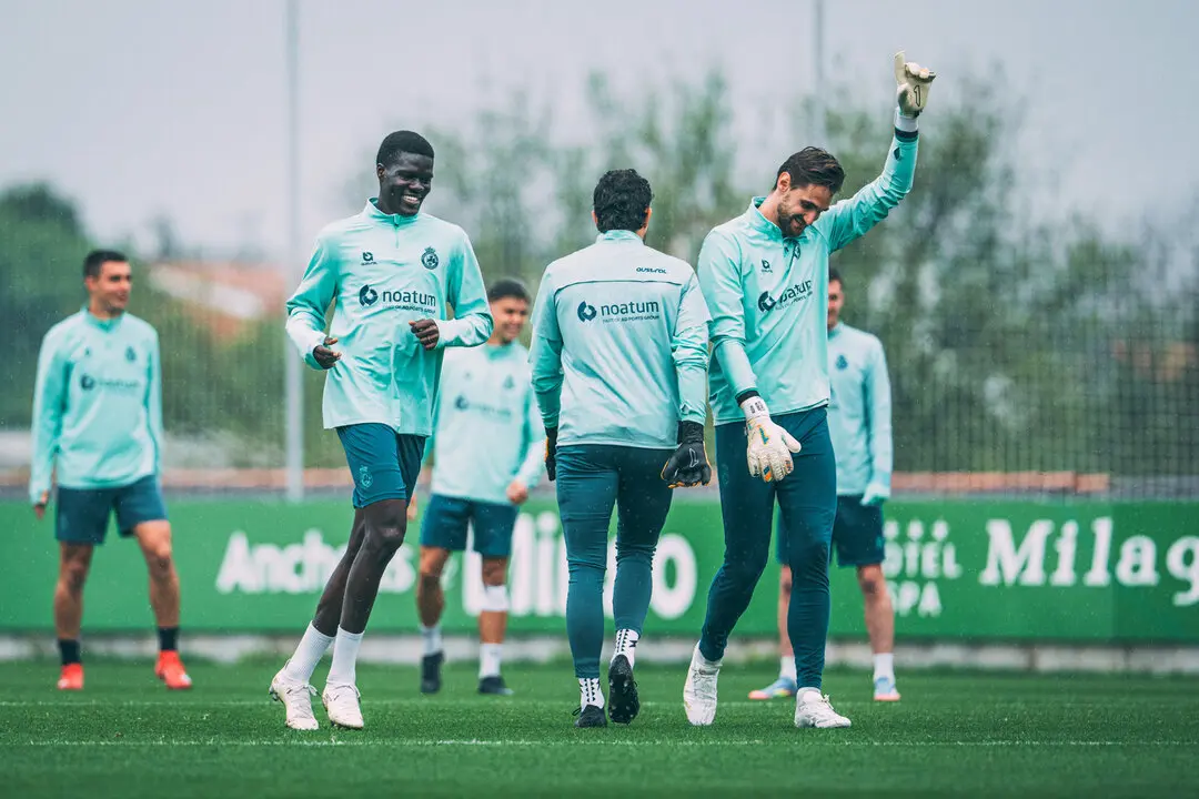 Entrenamiento de ayer en La Albericia. / RRC