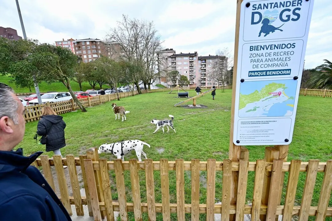 Varios perros en el nuevo espacio canino. / A.E