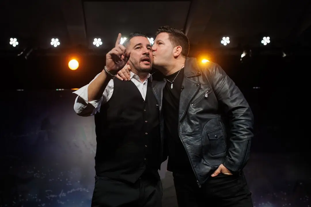 El d&uacute;o musical Andy y Lucas durante una rueda de prensa. / Alejandro Mart&iacute;nez V&eacute;lez / Archivo