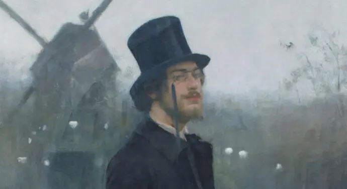 Retrato del compositor franc&eacute;s Erik Satie. / x