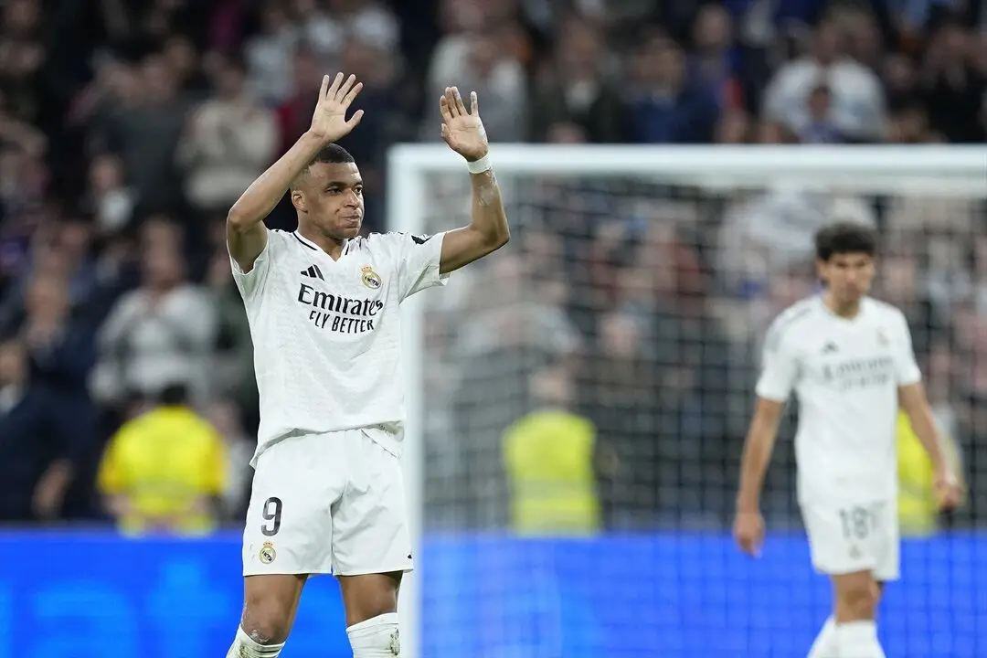 Kylian Mbappe celebra su gol ante el Mallorca. / EP