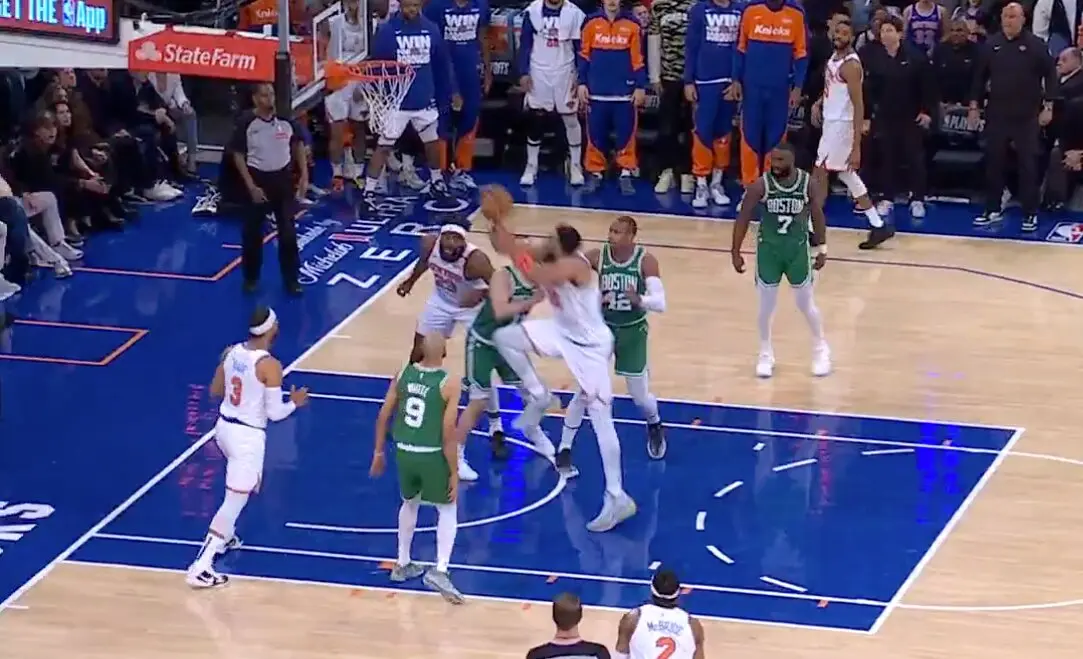 Partido entre Celtics y Knicks. / X