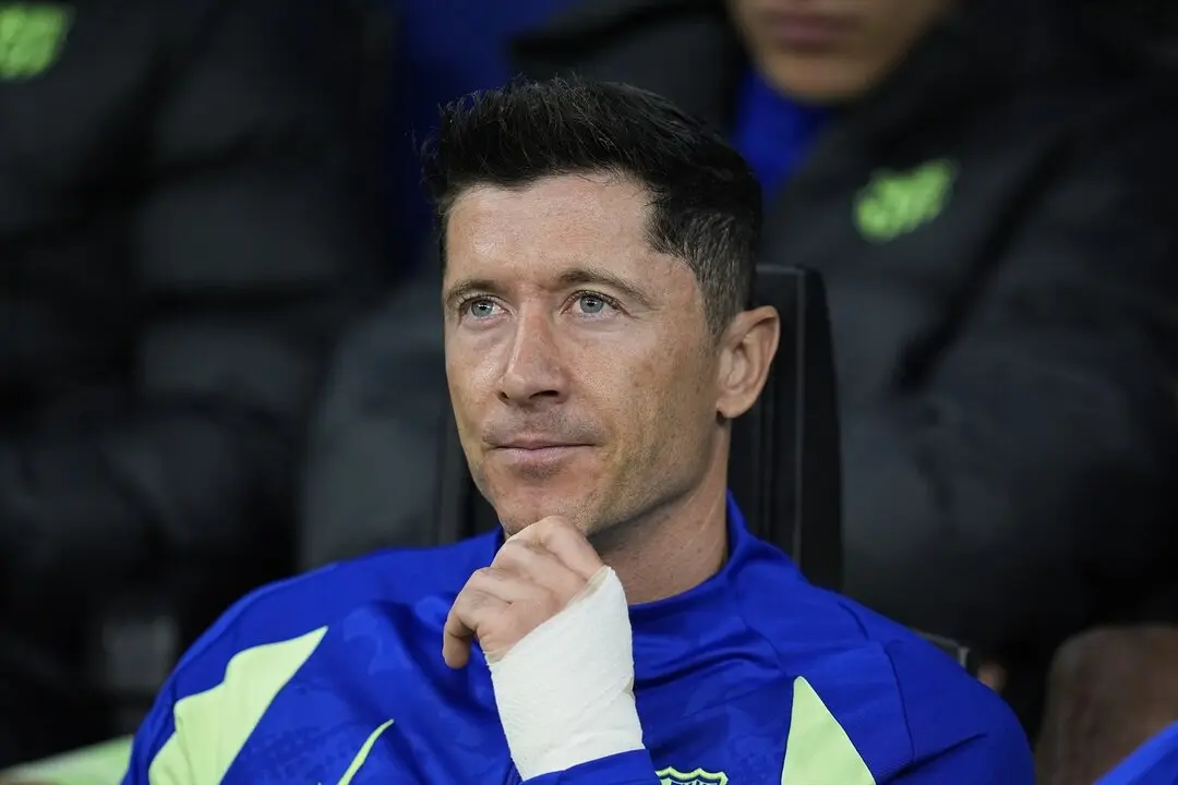 El jugador polaco del FC Barcelona, Robert Lewandowski. / EP
