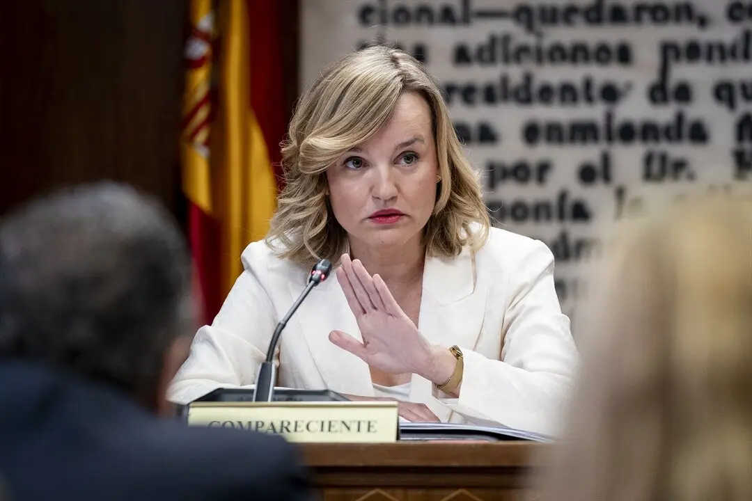La ministra de Educaci&oacute;n, Formaci&oacute;n Profesional y Deportes, Pilar Alegr&iacute;a, comparece en la Comisi&oacute;n de Investigaci&oacute;n sobre el caso Koldo. / A. P&eacute;rez Meca
