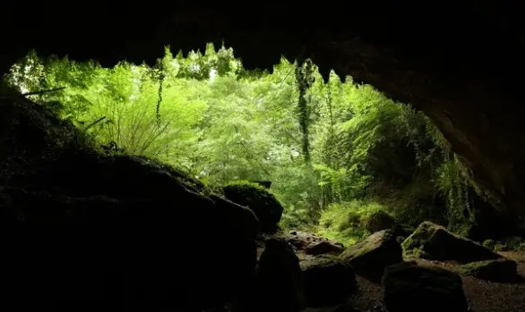 Vista desde el interior de la cueva del Valle. / A.S.