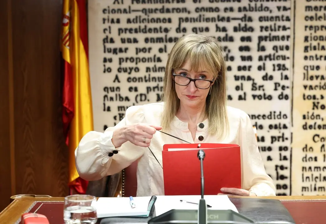 La exresponsable del proyecto de Tragsatec al que estaba adscrita J&eacute;sica Rodr&iacute;guez, Virginia Barbancho, comparece ante la Comisi&oacute;n de Investigaci&oacute;n sobre el &lsquo;caso Koldo&rsquo;. / Marta Fern&aacute;ndez