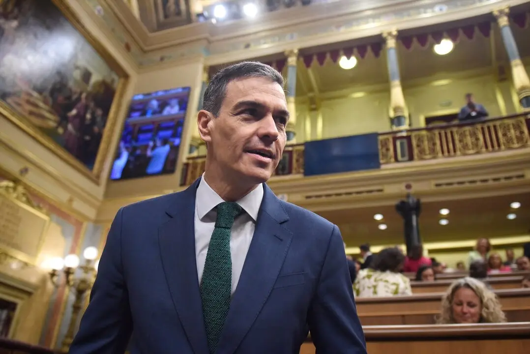 El presidente del Gobierno, Pedro S&aacute;nchez, durante una sesi&oacute;n de control al Gobierno, en el Congreso de los Diputados. / Fernando S&aacute;nchez