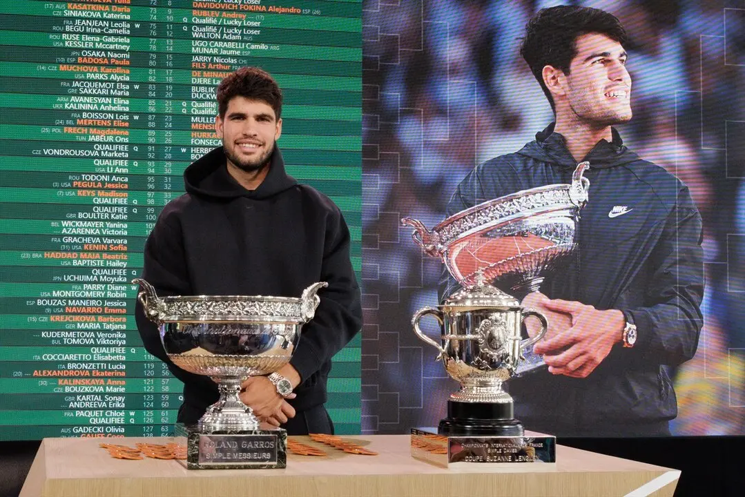 El murciano durante el sorteo de Roland Garros. / EP