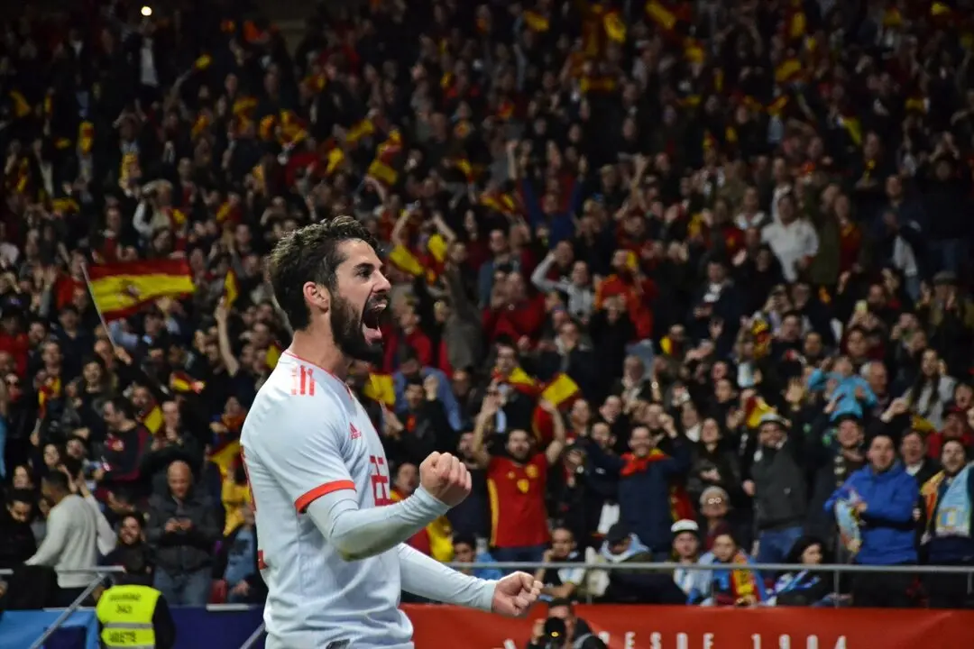 Isco con Espa&ntilde;a en un partido frente a Argentina en 2018. / EP