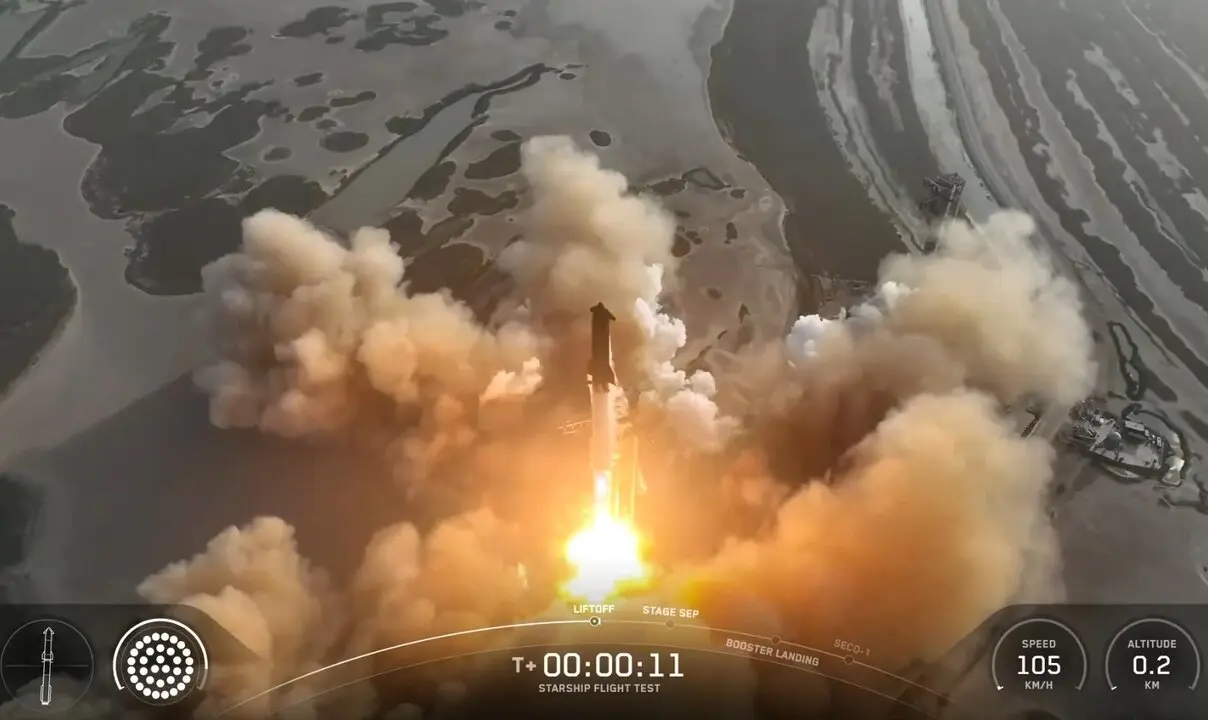Despegue de la novena prueba de vuelo de Starship. / EP