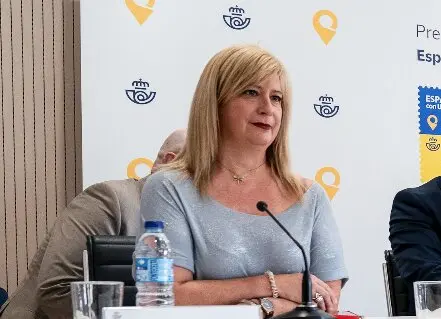 Leire D&iacute;ez, durante un acto. / EP