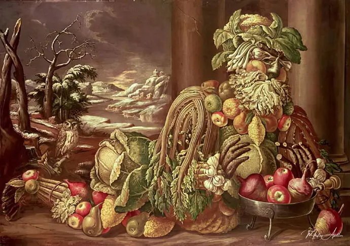 Obra del artista italiano, Giuseppe Archimboldo. / x