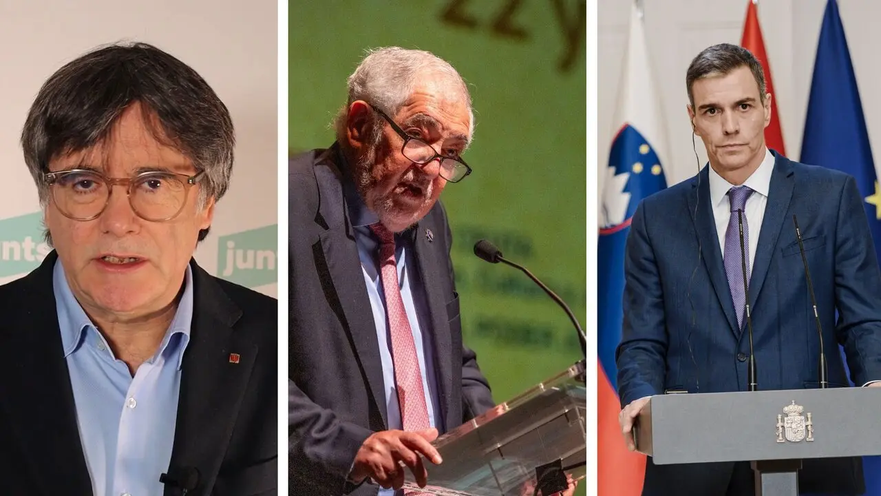 Puigdemont, Conde-Pumpido y Pedro S&aacute;nchez, los tres factores claves de esta decisi&oacute;n. / EP