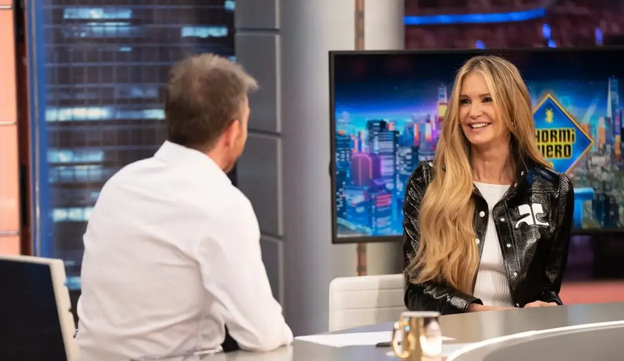 Elle Macpherson durante la entrevista con Pablo Motos. / A3Media