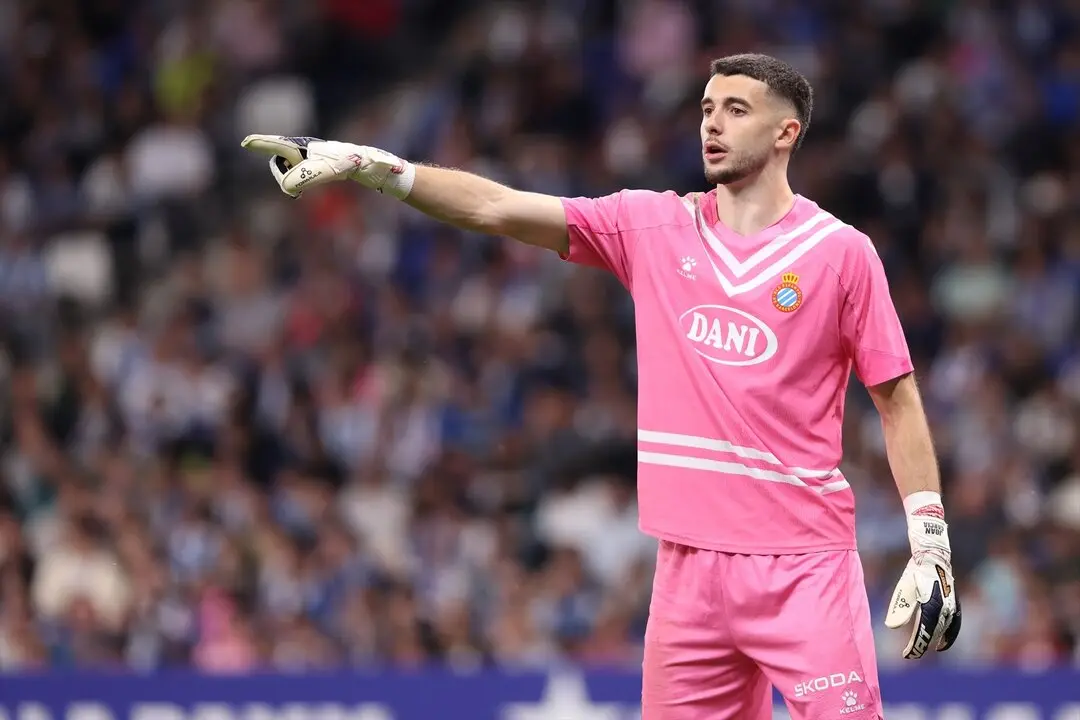 El portero Joan Garc&iacute;a, durante un partido con el Espanyol. / EP