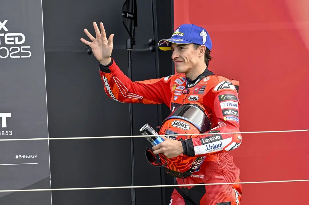 El piloto espa&ntilde;ol de Moto GP, Marc M&aacute;rquez, en Silverstone. / EP