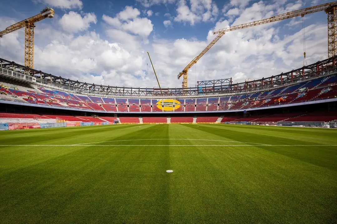 Obras del Spotify Camp Nou en junio de 2025. / MARC GRAUPERA
