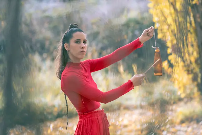 La cantante, percusionista y compositora aragonesa, Ester Vallejo. / x