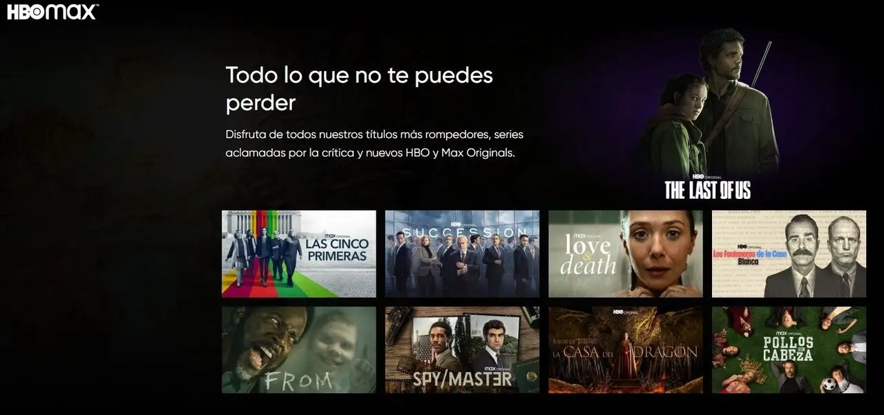 Interfaz de HBO Max. / EP