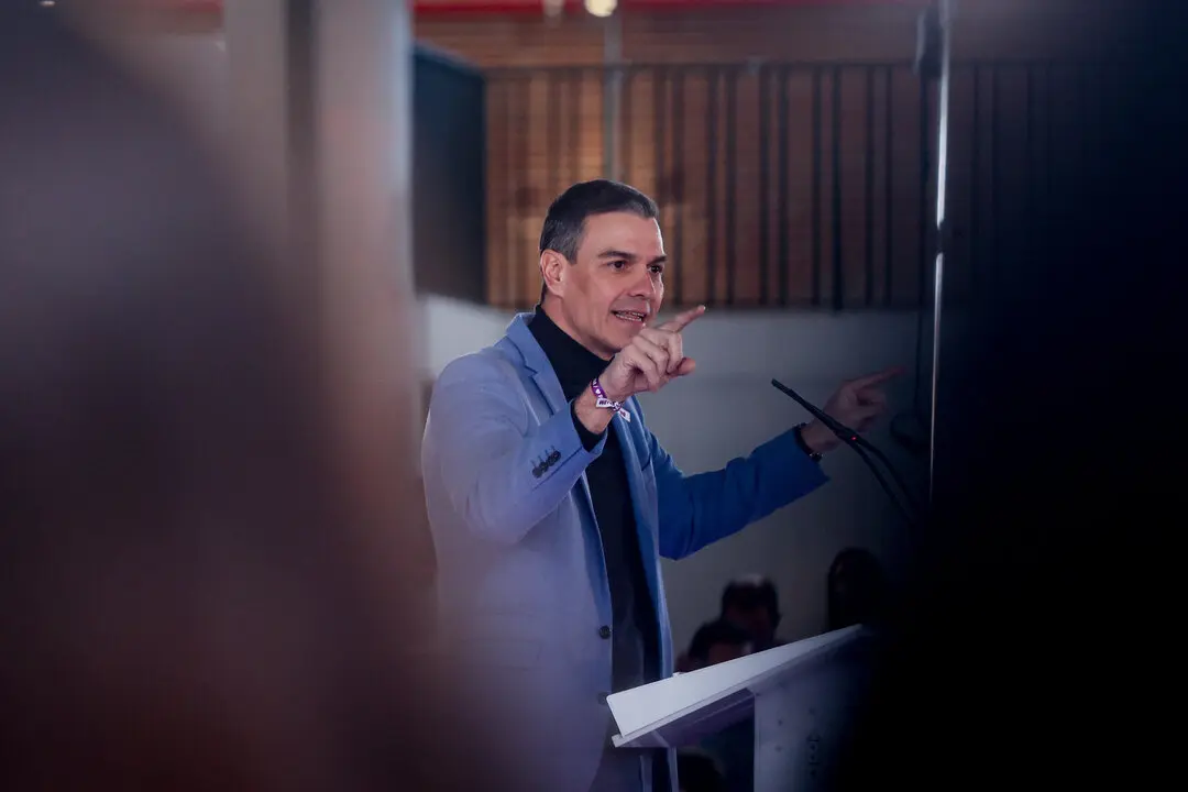 El presidente del Gobierno, Pedro S&aacute;nchez, en un acto pol&iacute;tico del PSOE. / Alerta