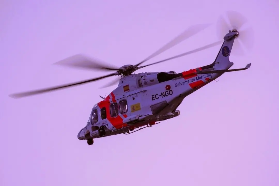 Un helic&oacute;ptero de Salvamento mar&iacute;timo durante una b&uacute;squeda. / Salvamento mar&iacute;timo