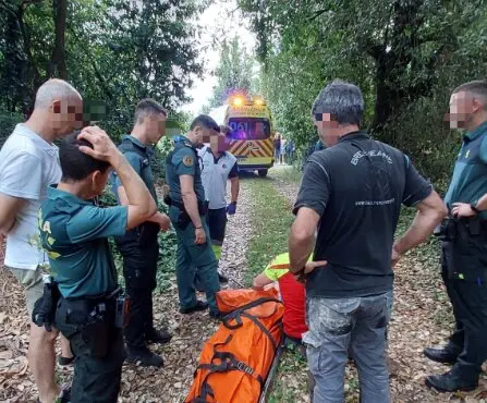 Momento en el que encuentran al desaparecido. / 112