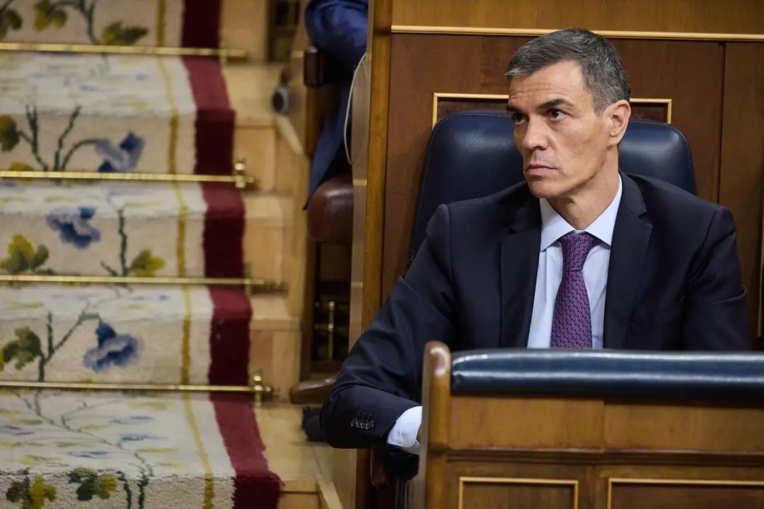 El presidente del Gobierno, Pedro S&aacute;nchez, durante un pleno extraordinario, en el Congreso de los Diputados. / Jes&uacute;s Hell&iacute;n