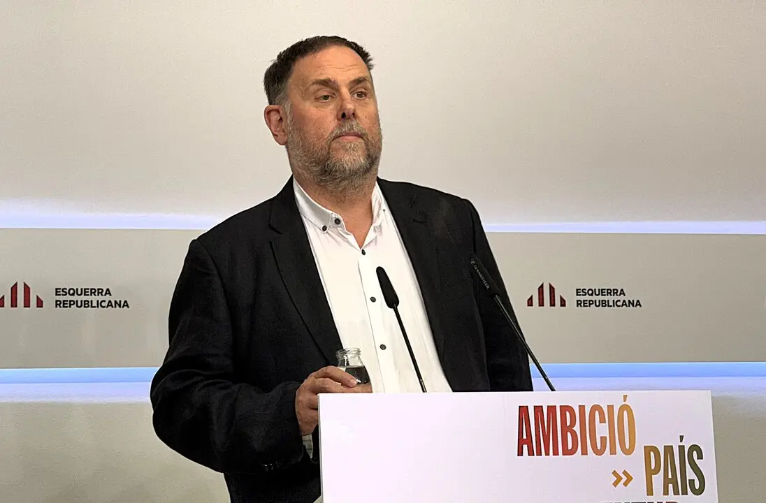 Junqueras durante una rueda de prensa. / EP