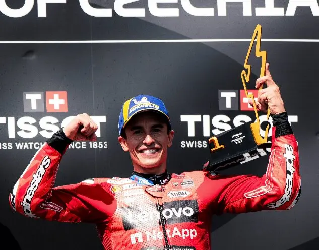 Marc M&aacute;rquez tras ganar en Brno. / X