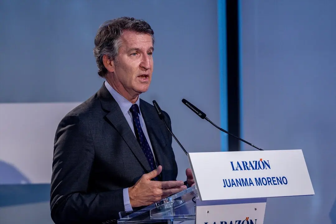 El presidente del Partido Popular, Alberto N&uacute;&ntilde;ez Feij&oacute;o, durante un encuentro. / Ricardo Rubio