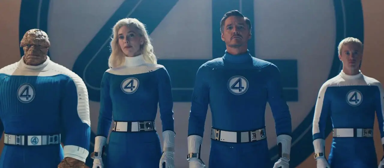 Ebon Moss-Bachrach, Vanessa Kirby, Pedro Pascal & Joseph Quinn en una escena de la pel&iacute;cula. / MARVEL