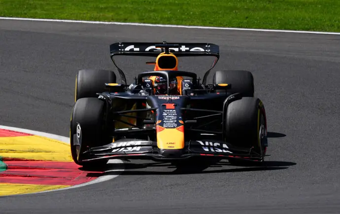 Max Verstappen en el circuito belga. / x