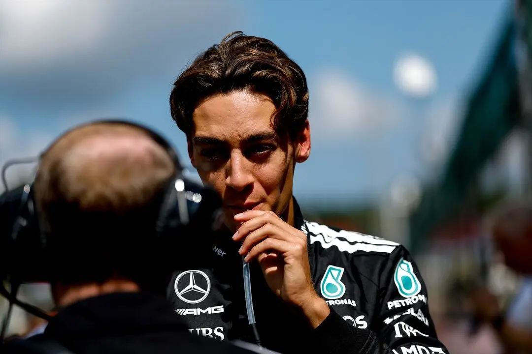 George Russell durante el GP de B&eacute;lgica. / EP
