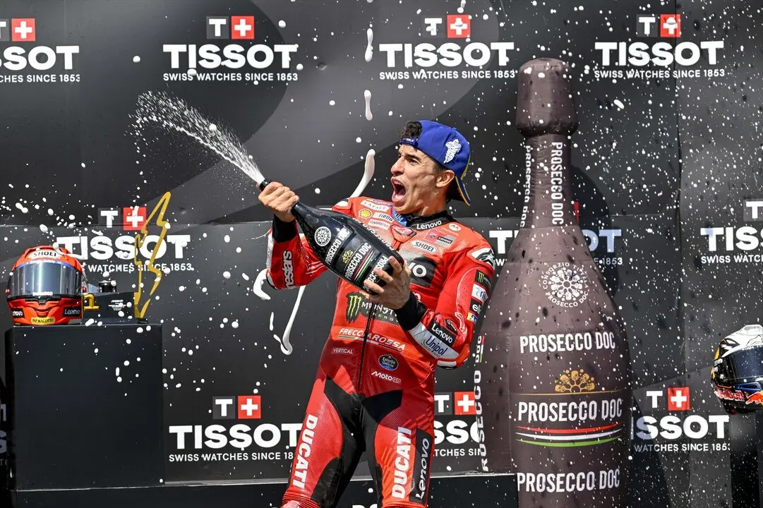 Marc M&aacute;rquez celebra tras ganar en Rep&uacute;blica Checa. / EP