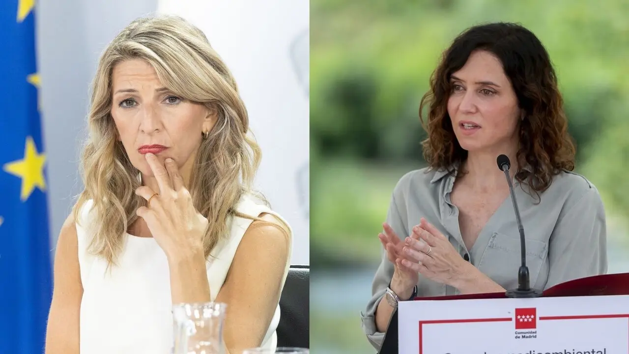 Yolanda D&iacute;az (izq) e Isabel D&iacute;az Ayuso (dcha). / EP