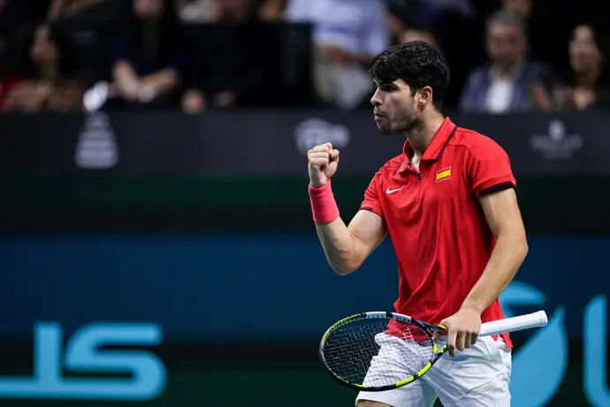 El tenista murciano carlos Alcaraz en el US Open. / x