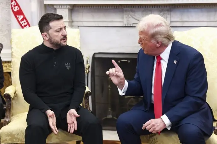 Los presidentes, Donald Trump y Volod&iacute;mir Zelenski. / EP
